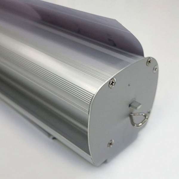 Klassisk Roll-up enkelsidig - 85x200 cm - silver - med banderoll och tryck