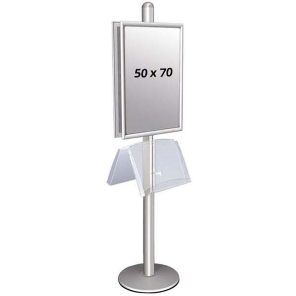 Multi Stander 2 - Dubbelsidig med stålhylla 25mm 2x50x70cm