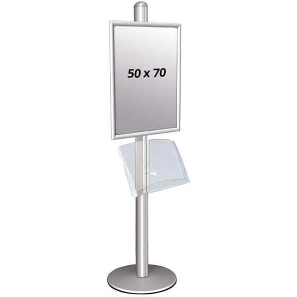 Multi Stander 1 - Enkelsidig med akrylhylla 25 mm 1x50x70cm