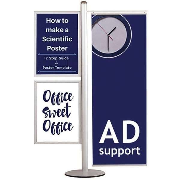 Multi Stander 16 - Dubbelsidig med 2x50x70 Slide-in +50cm banner