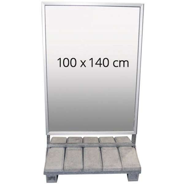 Heavy Outdoor Sign Betongställ - 100x140 cm - silver