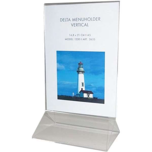 Delta Menu korth&aring;llare vertikal - A5 - 14,8x21 cm