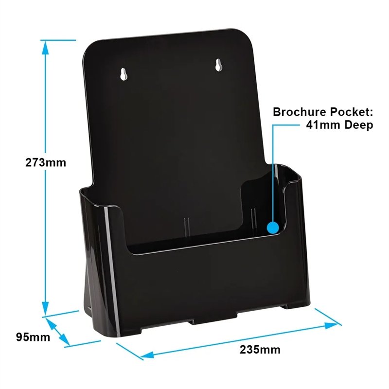 Table & Wall Dispenser, A4 akrylholder, sort