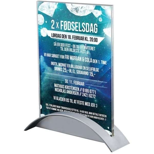 Rocket Menu korthållare vertikal - A5 - 14,8x21 cm - grå