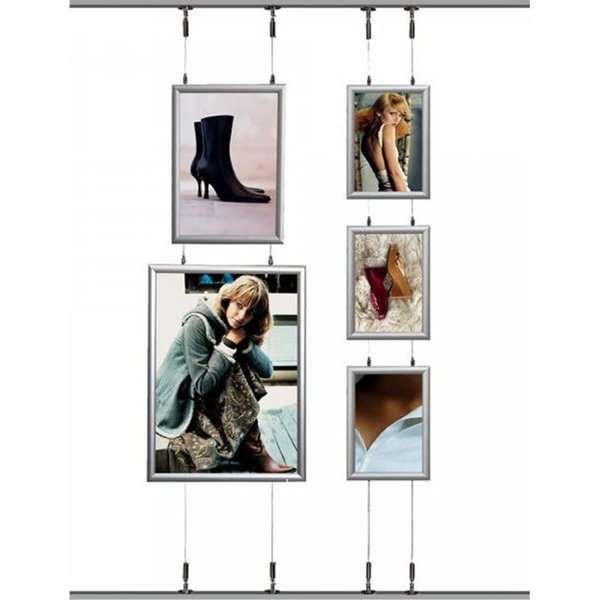 Hängande Alu snäppram dubbelsidig - 25 mm - A1 - silver