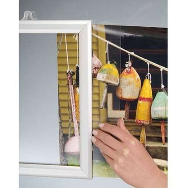 Inskjutbar ram dubbelsidig horisontell - 25 mm - A3 - silver