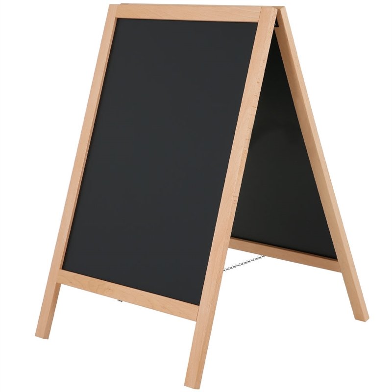 Griffeställ Gatupratare i trä med stålbräda 46x68cm - Ljus bok