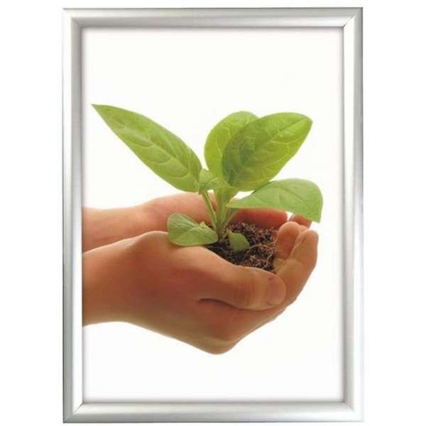 Fönster Alu snäppram dubbelsidig - 25 mm - A4 - silver