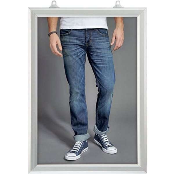 Inskjutbar ram dubbelsidig vertikal - 25 mm - A1 - silver