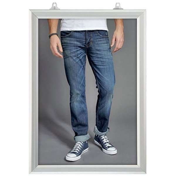 Inskjutbar ram dubbelsidig vertikal - 25 mm - A2 - silver