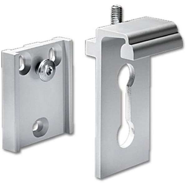 Tv&aring;delat aluminiumf&auml;ste f&ouml;r v&auml;ggmontering, utomhus bannerprofil, Silver