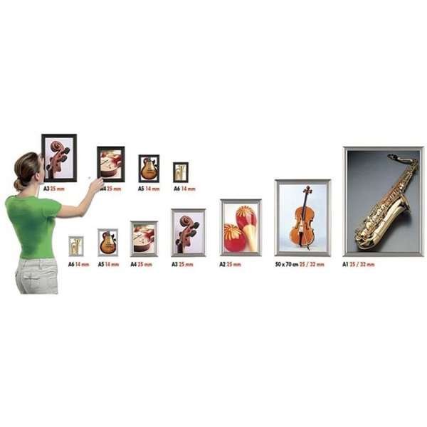 Opti Alu snäppramar, silver, 25 mm, A2