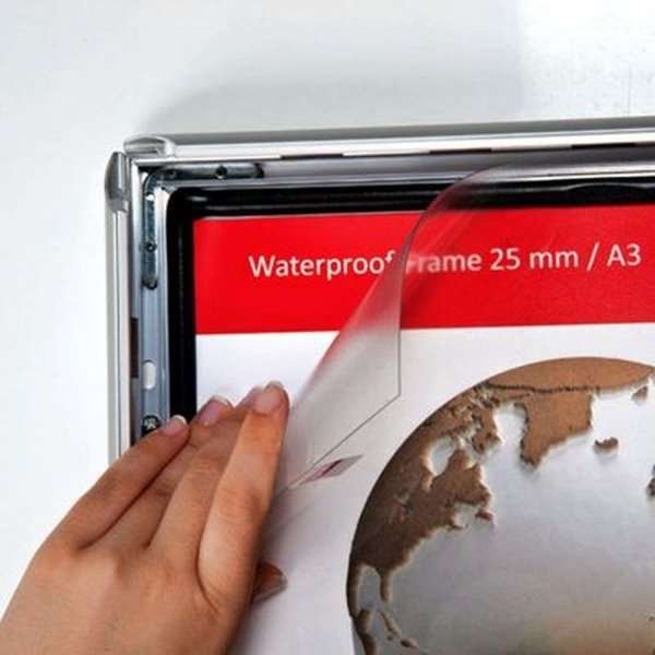 Alu snäppramar Watersafe - 25 mm - A4 - silver