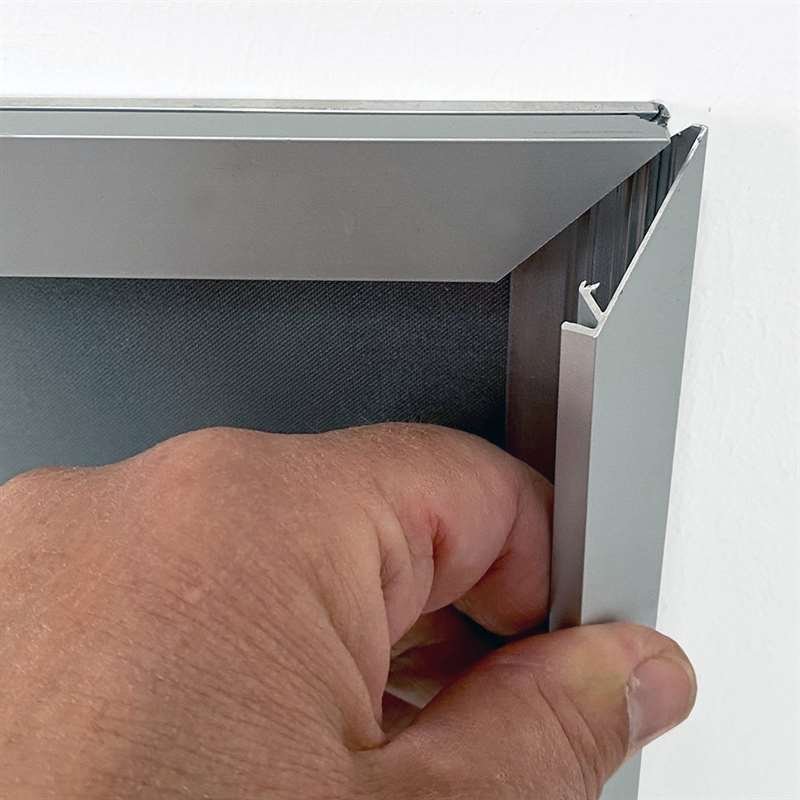 Alu sn&auml;ppramar, silver, 20 mm plan profil, 50 x 70 cm