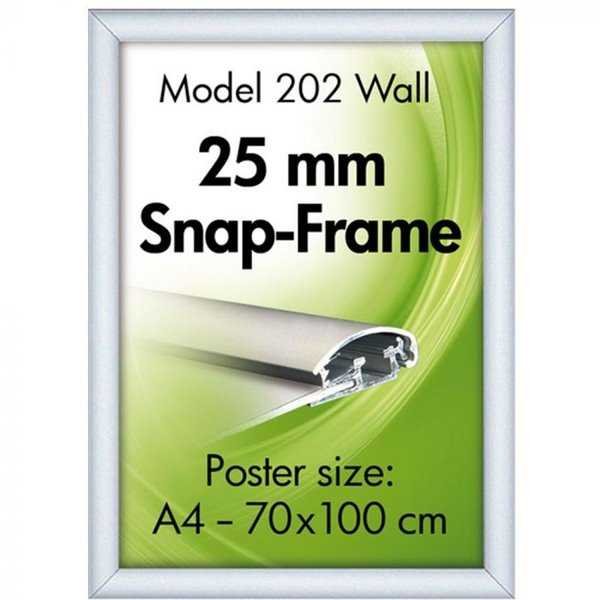 Alu snäppram - 25 mm - 50x70 cm - silver