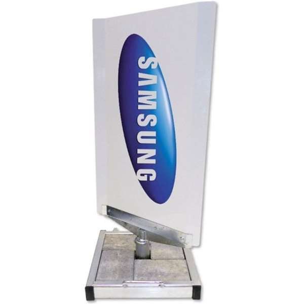 Outdoor Spin-Sign Gatupratare - 40x79 cm - vit
