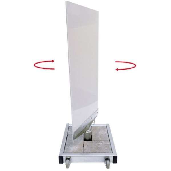 Outdoor Spin-Sign Gatupratare - 40x79 cm - vit