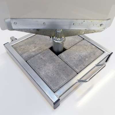 Outdoor Spin-Sign Gatupratare - 40x79 cm - vit