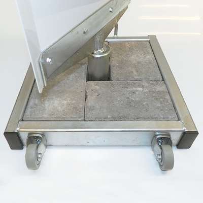 Outdoor Spin-Sign Gatupratare - 40x79 cm - vit