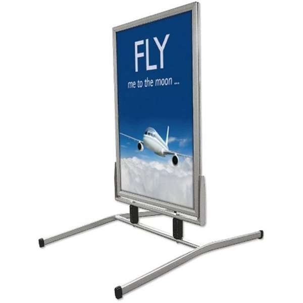 Wind-Line Basic Trottoarpratare - 50x70 cm - silver
