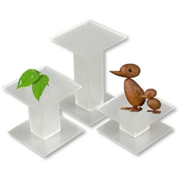 Presentationspodium - 3 Stk. - Matt Transparent