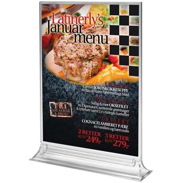 Upprätt Menykorthållare vertikal - A6 - 10,5x14,8 cm