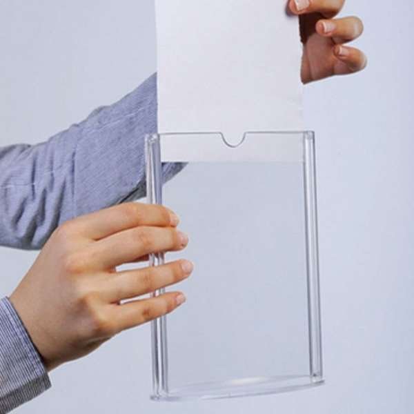 Oval Menykorthållare vertikal - A5 - 14,8x21 cm