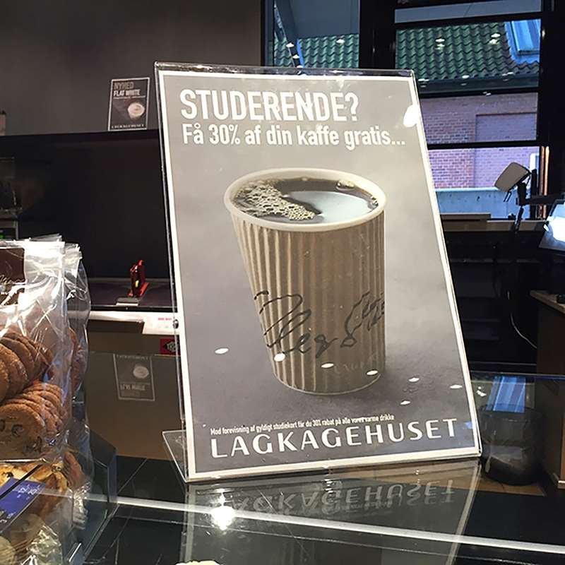 L-Meny korthållare vertikal A4 (21 x 29,7 cm)