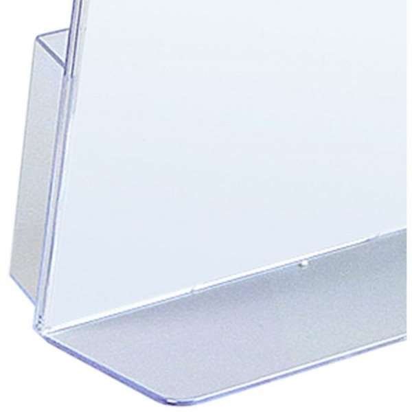 L-Meny korthållare A4 vertikal m/hållare för M65 broschyrer