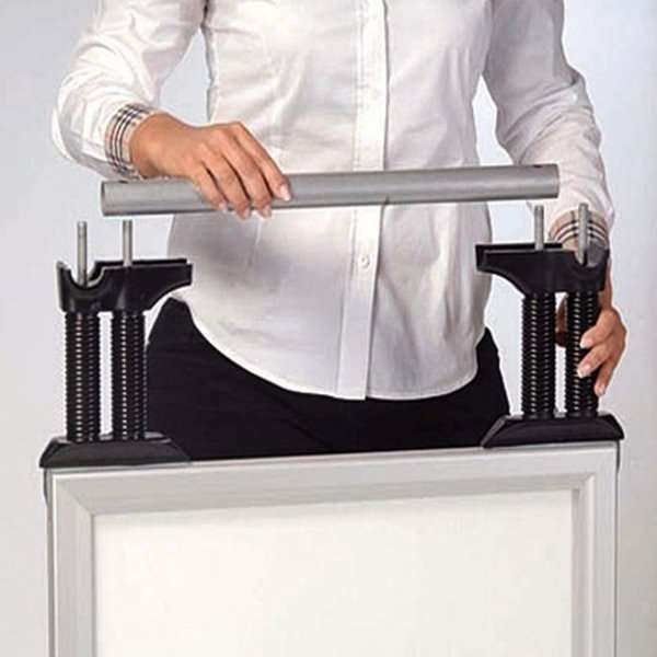 Wind-Line Budget Fj&auml;derst&auml;ll Trottoarpratare - 50x70 cm - silver