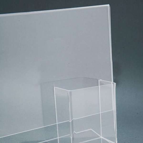 L - Menykorthållare A4 med hållare för visitkort horisontellt