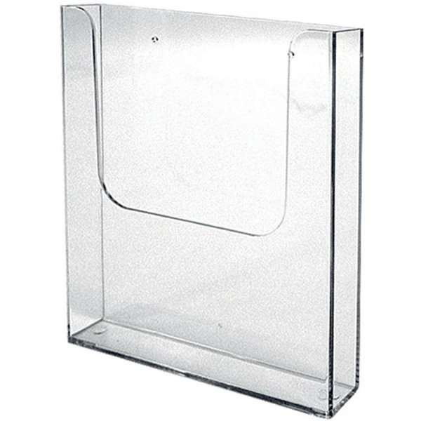 Akryl Broschyrh&aring;llare f&ouml;r v&auml;gg - vertikal - A5 - 14,8x21 cm
