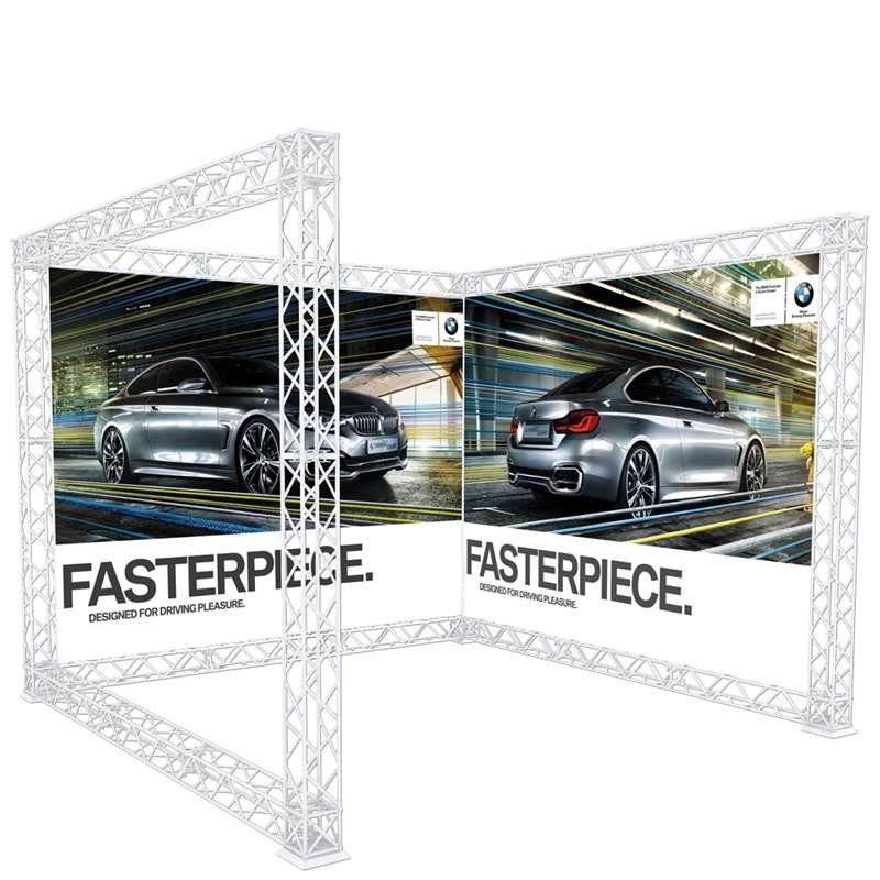 Crown Truss 10, U-form 3 x 3 m, vit