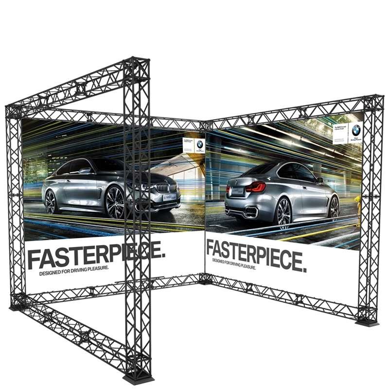 Crown Truss 10 U-form 3 x 3 m - svart