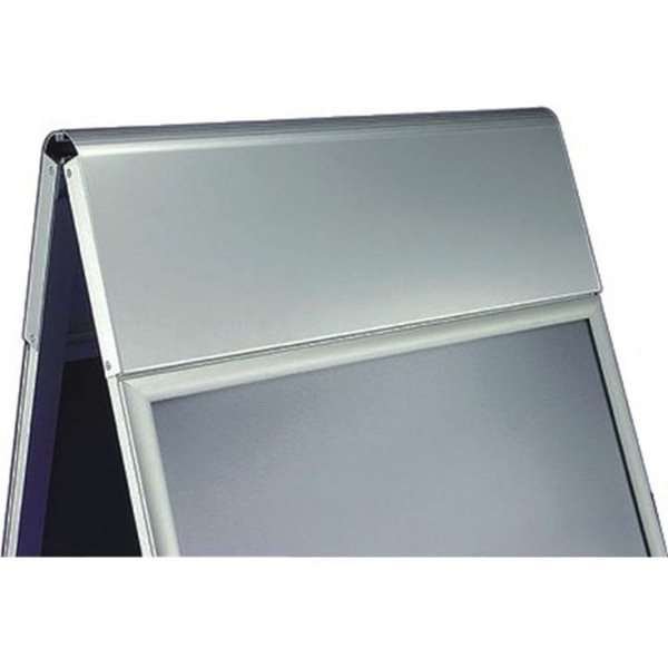 Alu-Line Gatupratare med logoplatta - 50x70 cm - silver