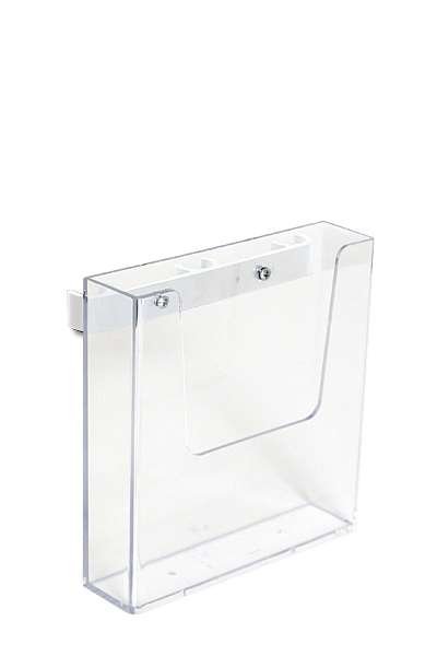CROWN TRUSS 10x10, Broschyrdispenser A5 med beslag - vit