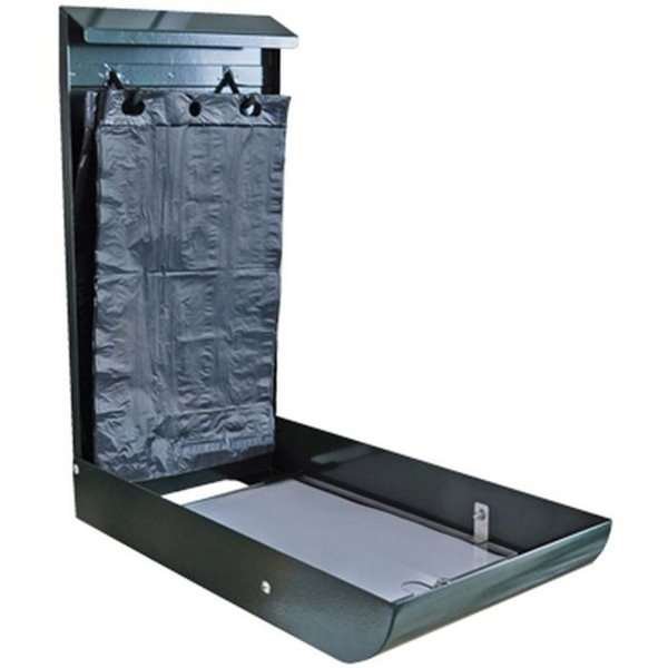 Hundväska dispenser, grön, med A4 infodisplay