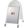 New Gotik Lux Gatupratare med logotypskylt - A1 - vit #1