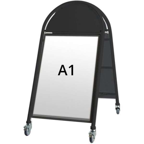 New Gotik Lux Gatupratare med logotypskylt A1 svart
