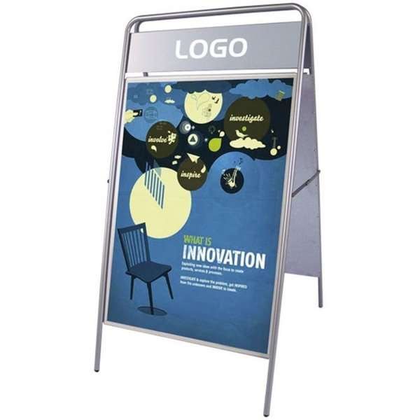 Expo Sign Gatuställ/Easy Sign Gatupratare - 70x100 cm - silver