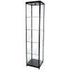 Vitrin vitrinskåp - Showcase Tower Solo glasmonter med LED-ljus och lås - svart #1
