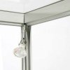 Vitrine vitrinsk&aring;p - Showcase Counter Duo glasmonter med LED-ljus och l&aring;s - silver #4