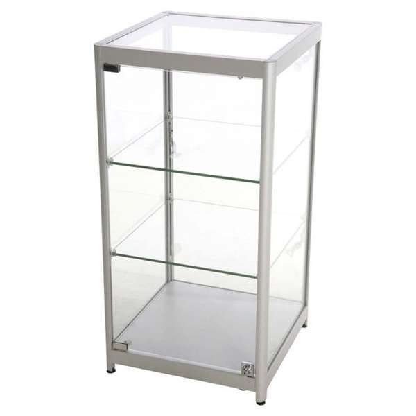 Glasvitrin Counter Solo Silver