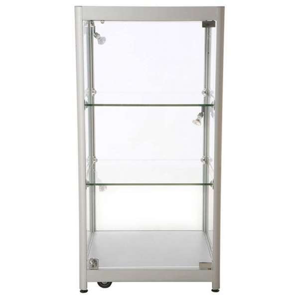 Glasvitrin Counter Solo Silver