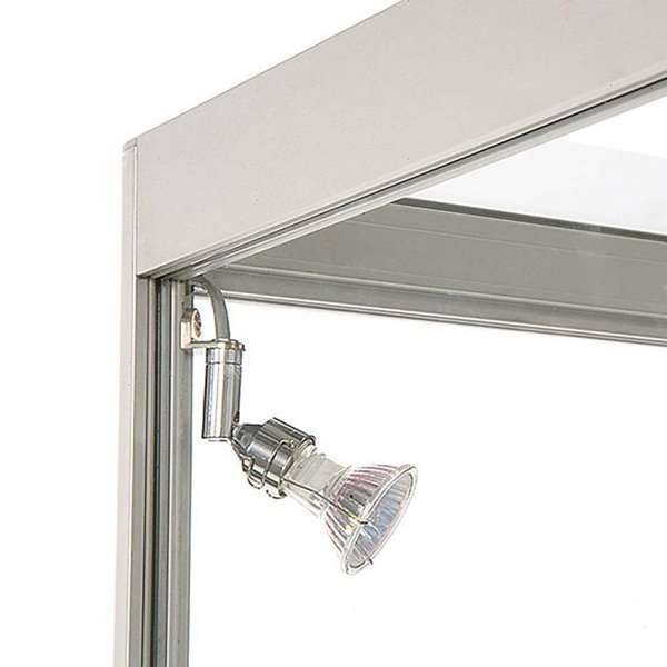 Glasvitrin Counter Solo Silver