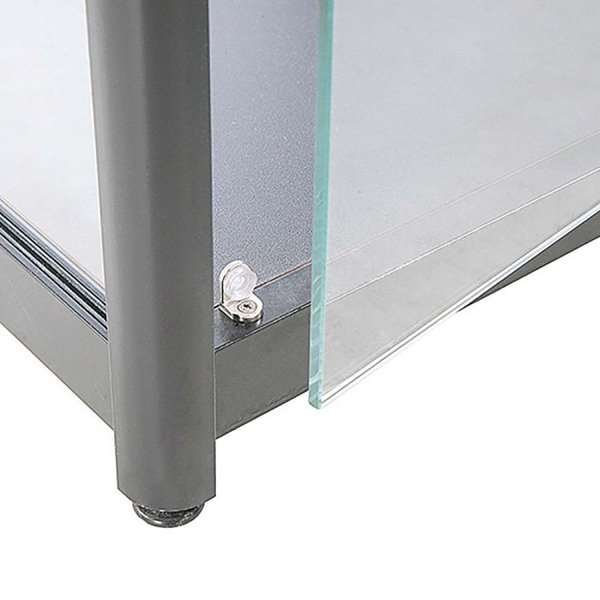 Glasvitrin Counter Solo Silver