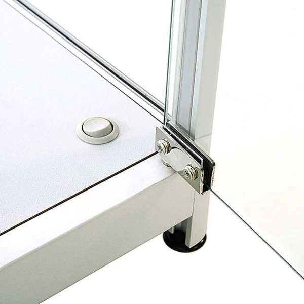Glasvitrin Counter Solo Silver
