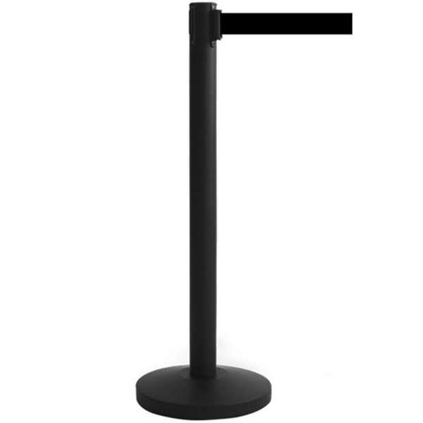 Svart Barriärstolpe - 1 Stativ med 3 meter svart tejp