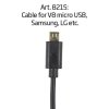 Kabel typ V8 micro USB för Samsung, LG, etc. #1