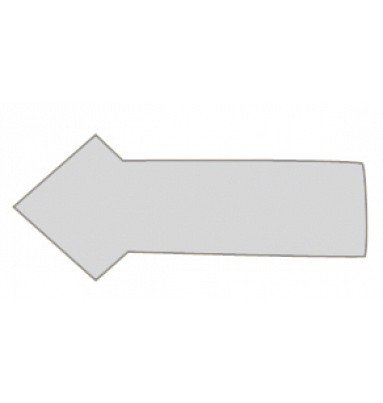 Magnetpil 1x2 cm (30 st per ark) - Grå